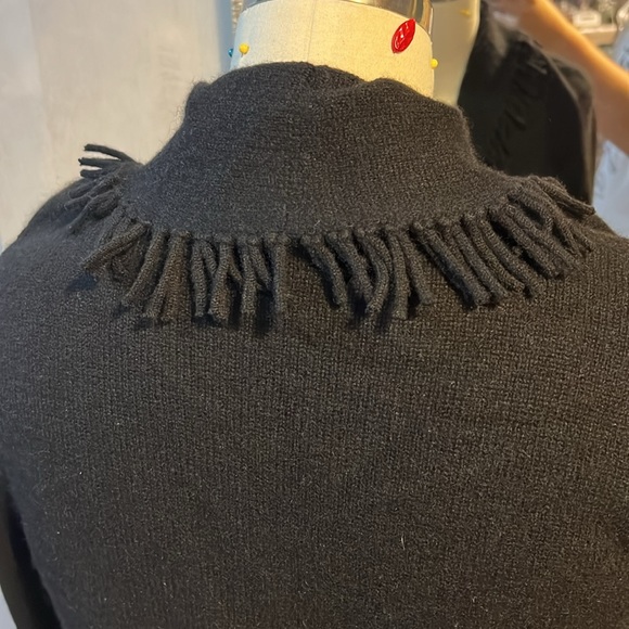 Magaschoni cashmere black fringe sweater - Picture 6 of 7